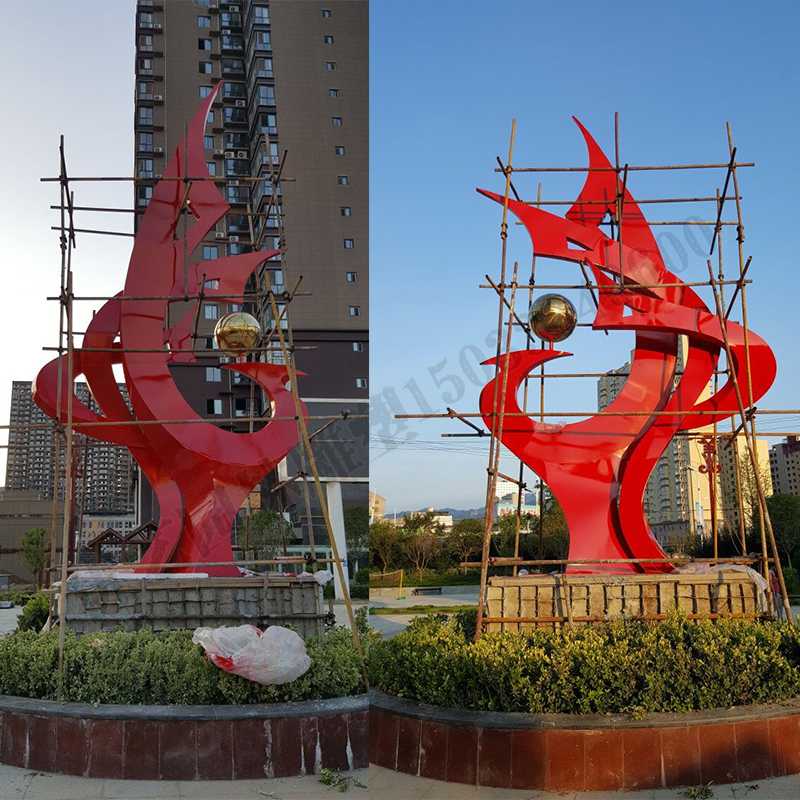 大型不銹鋼雕塑，不銹鋼鳳凰雕塑，小區(qū)不銹鋼景觀雕塑