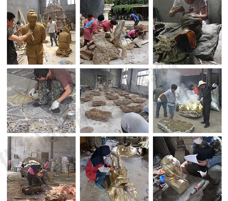 銅雕塑廠家，銅雕塑鑄造流程，銅雕塑定制