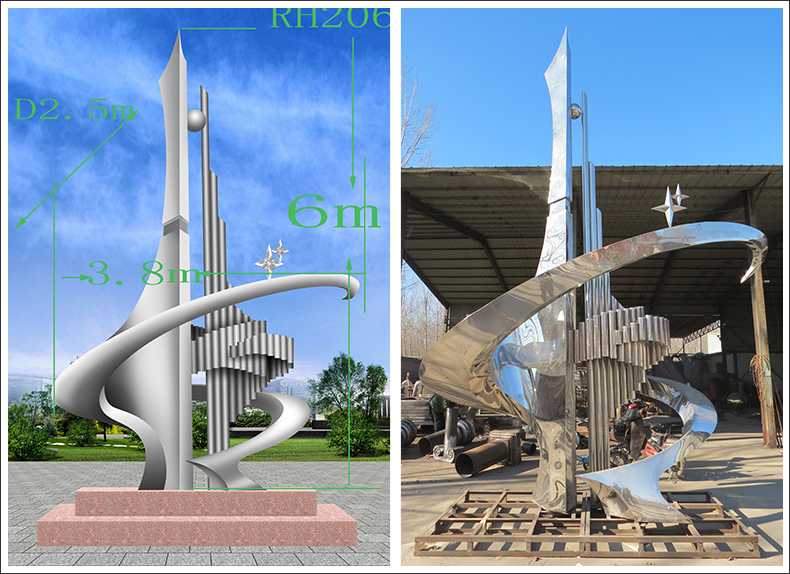 大型不銹鋼雕塑，不銹鋼雕塑廠家，室外大型景觀雕塑