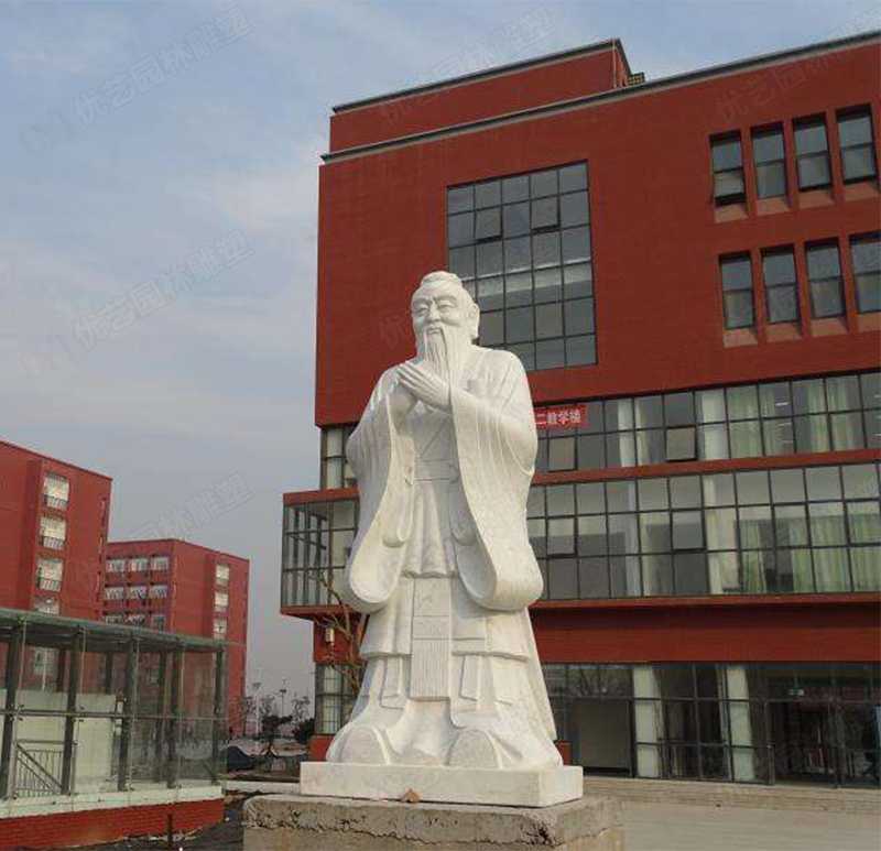 校園石雕孔子像，大理石孔子像